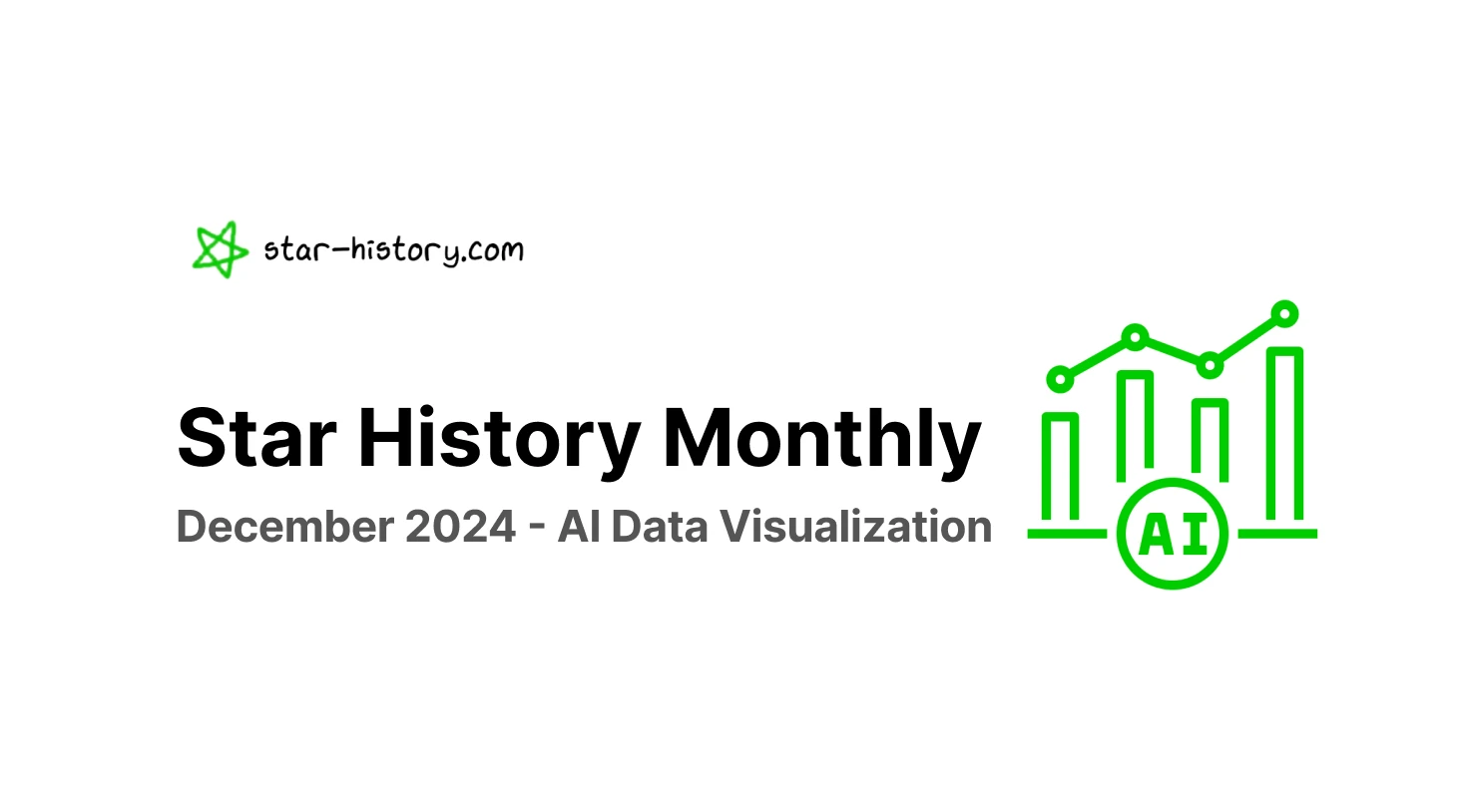 Star History Monthly December 2024 | AI Data Visualization