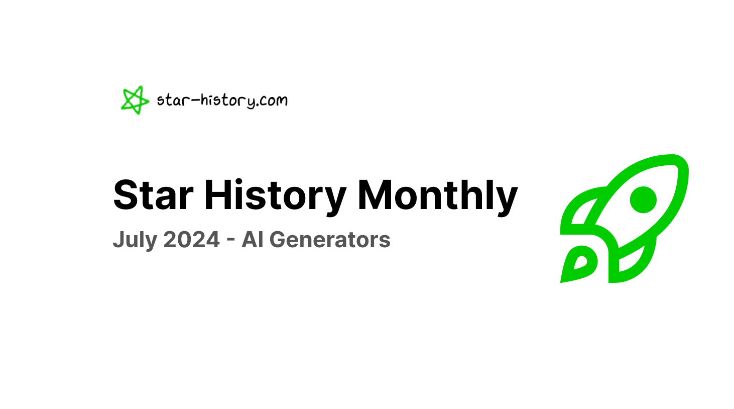 Star History Monthly July 2024 | Fun AI Generators