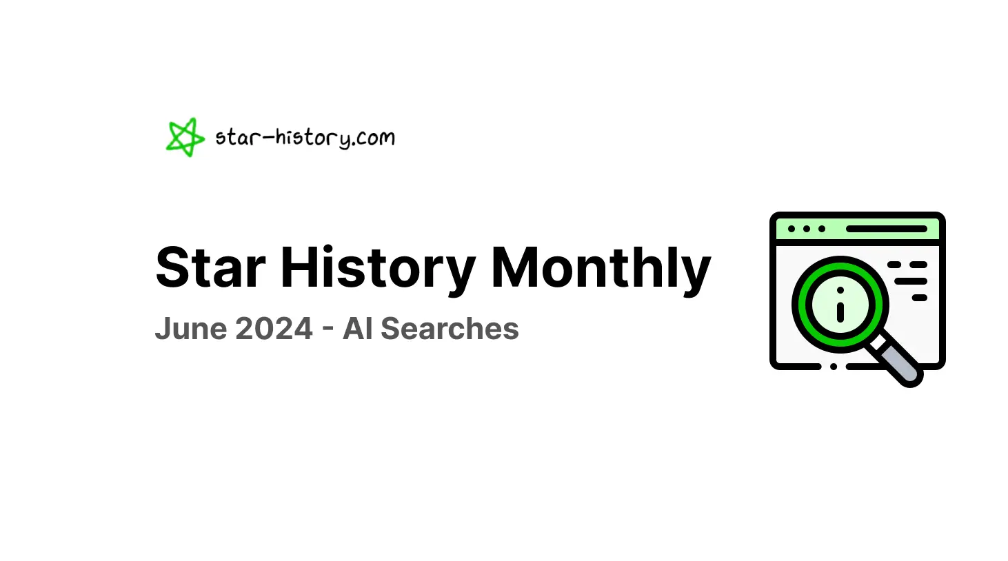 Star History Monthly June 2024 | Open Source AI Searches