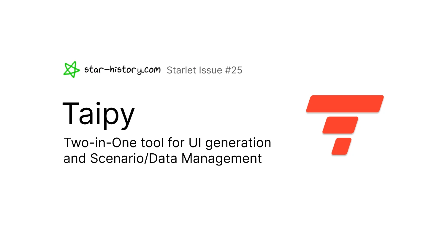 Starlet #25 Taipy: Two-in-One tool for UI generation and Scenario/Data Management